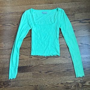 Women's Green Long Sleeve Top Size Small
